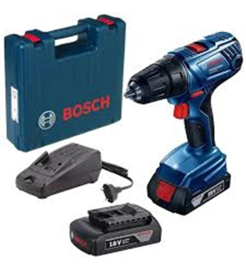 Parafusadeira/Furadeira de Impacto 1/2 Pol. 2 Baterias 18V Litio Kit com 23 Acessórios e Maleta - BOSCH-GSB180LI